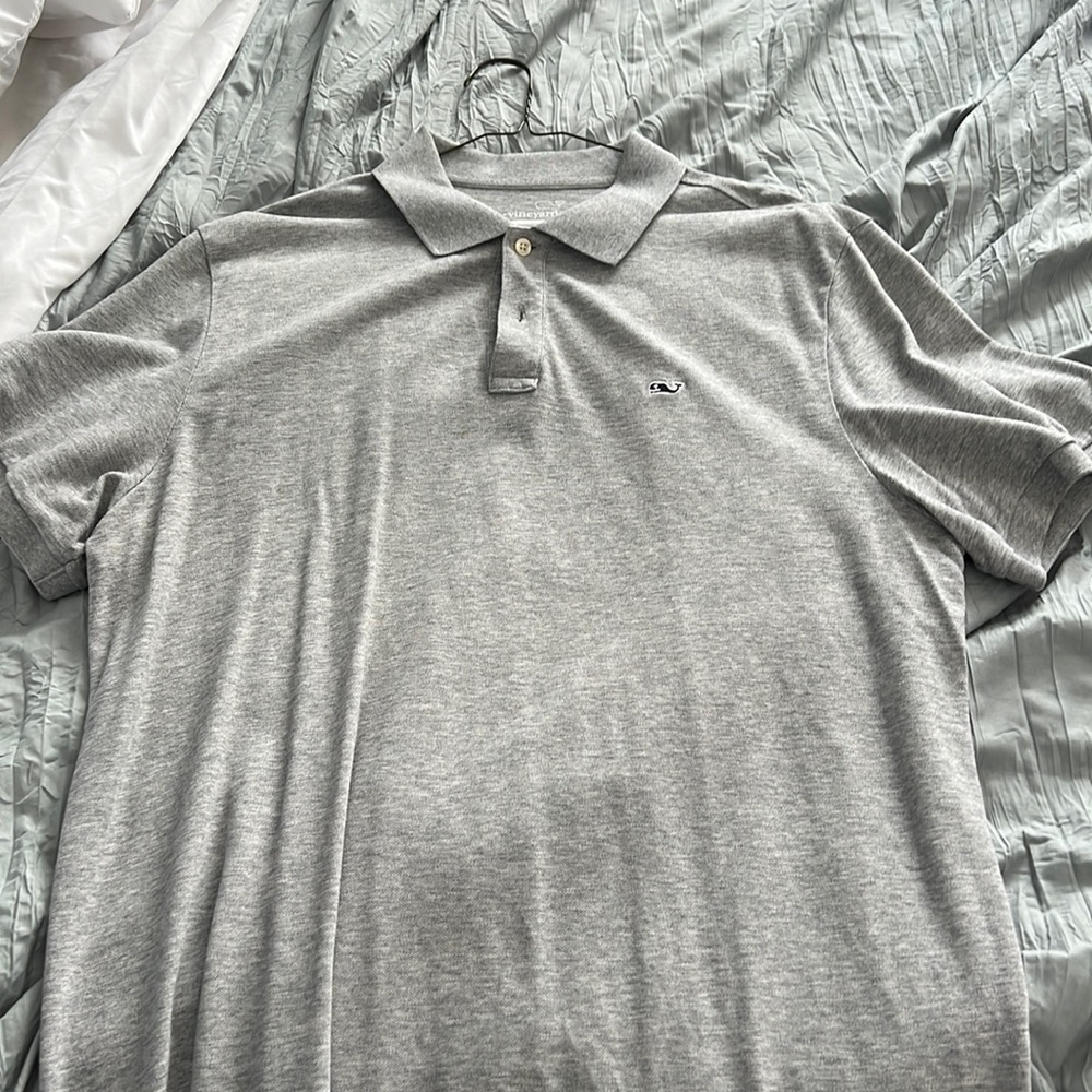 Vineyard vines grey polo shirt